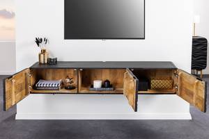 Sideboard WAVE Schwarz - Massivholz - Holzart/Dekor - 160 x 30 x 38 cm