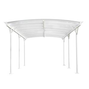 Design Carport FALO - Weiß Weiß - Metall - 300 x 240 x 505 cm