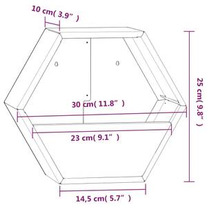 Wand-Pflanzkübel 3028122 (2er Set) 30 x 25 cm