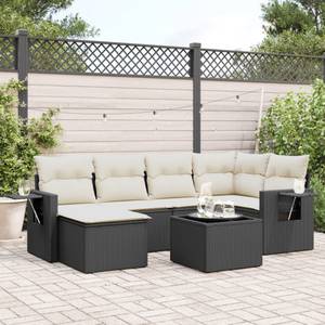 Gartensitzgruppe K1491(7-tlg) Schwarz - Massivholz - 69 x 62 x 55 cm