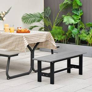 Gartenbank NP11139 Grau - Metall - 36 x 41 x 120 cm