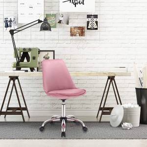 Arbeitshocker Zoe Pink - Metall - Textil - 56 x 96 x 56 cm