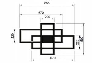 Smart moderne Deckenleuchte Schwarz - Metall - 85 x 7 x 50 cm