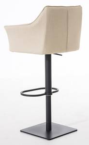 Tabouret de bar Damaso Lot de 2 Blanc crème - Noir