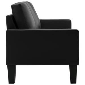 3-Sitzer-Sofa Schwarz Kunstleder Schwarz