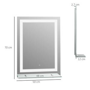 LED Badspiegel 834-138 Silber - Glas - 3 x 70 x 50 cm