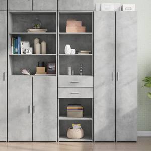 Highboard DE3227 Grau - Holzwerkstoff - 43 x 185 x 50 cm