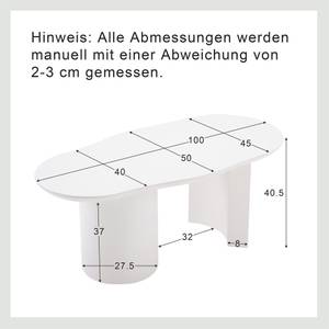 Sideboard Einfachstilvoll Ⅱ Weiß - Holzwerkstoff - Holz teilmassiv - 38 x 80 x 140 cm