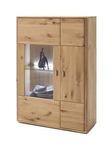 Highboard Renzo 7 mit Beleuchtung Braun - Massivholz - Holzart/Dekor - 96 x 140 x 38 cm