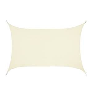 Rechteckiges Sonnensegel PES cremeweiß Weiß - Textil - 700 x 1 x 500 cm