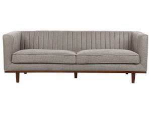 3-Sitzer Sofa SKAULE Braun - Hellbraun - Eiche Dunkel