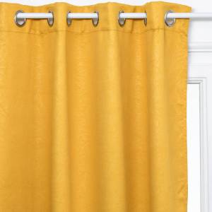 Verdunkelnder Vorhang FEUILLES Beige - Textil