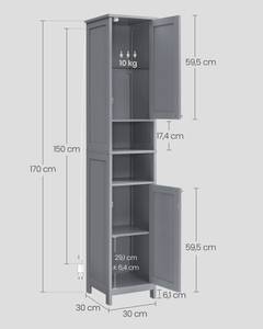 Badkommode Skyline Grau