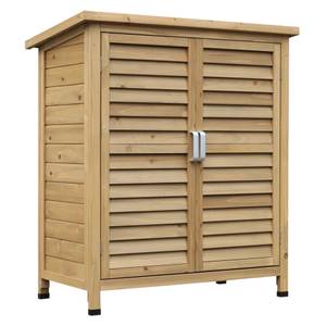 Gartenschrank 845-248 Braun - Massivholz - 47 x 97 x 87 cm