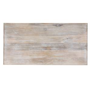 Kommode 94x92x47cm Weiß/Natur, Mangoholz Braun - Massivholz - 47 x 92 x 94 cm