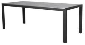 Table de jardin Fall Noir - En partie en bois massif - 205 x 75 x 90 cm