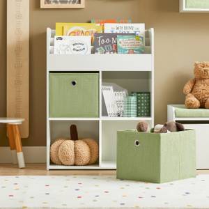 Etagère pour enfants KMB79-W Vert - Blanc - Bois manufacturé - 60 x 80 x 34 cm