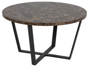 Table basse Amble Marron - En partie en bois massif - 77 x 44 x 77 cm