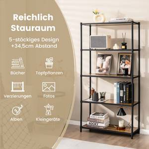 Lagerregal mit Flexibler Montage Braun - Holzwerkstoff - 29 x 154 x 80 cm