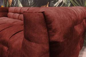 Sofa ROSARIO Velvet Bordeaux - Breite: 282 cm