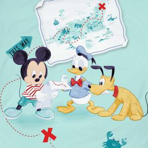 Bettwäsche Disney's Mickey Mouse Türkis - Weiß - Textil - 135 x 200 x 1 cm