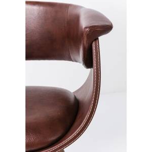 Chaise à accoudoirs Monaco Marron - Cuir synthétique - 58 x 72 x 47 cm