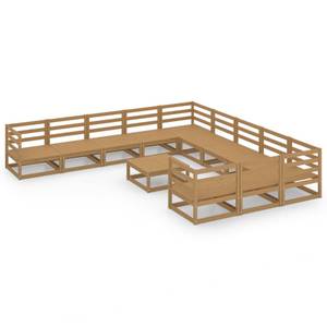 Gartenmöbel-Set (12-teilig) 3009725-2 Massivholz - Holzart/Dekor - 70 x 30 x 70 cm