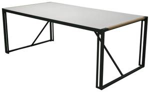 Table à manger Texas Noir - Métal - 100 x 73 x 200 cm