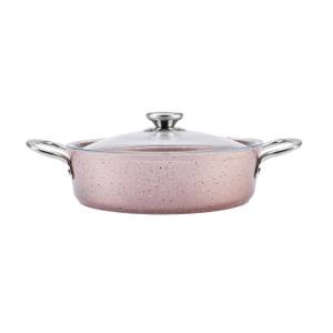 Kochtopfset Ivy Bio Granit (7-tlg.) Pink - Metall - 30 x 30 x 30 cm