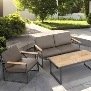 Gartensessel TRIBO Anthrazit - Beige