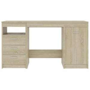 Schreibtisch Braun - Holzwerkstoff - Massivholz - 140 x 76 x 140 cm