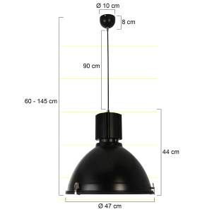 Pendelleuchte Warbier 1 ampoule Noir