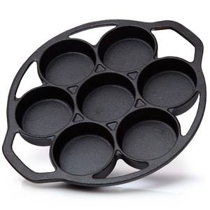 6er Muffinbackform aus Gusseisen Schwarz - Metall - 26 x 5 x 26 cm