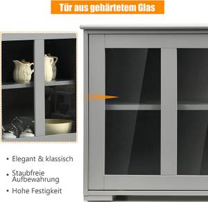 Kommode Anrichte Schrank Grau - Holzwerkstoff - 33 x 63 x 107 cm