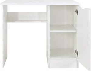 Bureau blanc avec étagère ROMA Blanc - Bois manufacturé - 50 x 77 x 90 cm