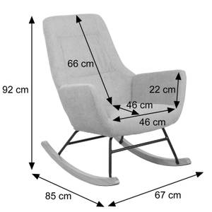 Schaukelstuhl N13 Cremeweiß