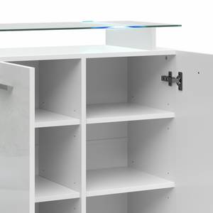 Commode Asti blanc brillant & LED 37 x 71 x 33 cm