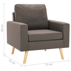 Sofa (2-teilig) 3003194-2 Taupe - Breite: 130 cm