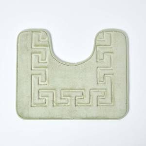 Zweiteiliges Badematten Set Memory Foam Grün - Textil - 50 x 1 x 80 cm