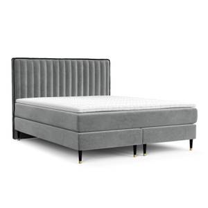 Boxspringbett Rhodes Grau - Breite: 182 cm