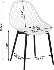 Esszimmerstuhl Nadi (4er Set) Weiß