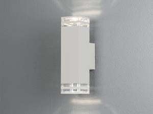 LED Außenwandleuchte Weiß Höhe 27,5cm Weiß