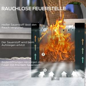 Feuerschale 842-330V00BK Schwarz - Metall - 39 x 47 x 45 cm