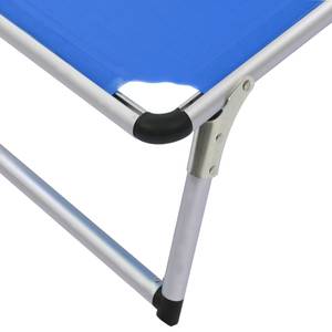 Chaise longue Bleu - Métal - 58 x 105 x 186 cm