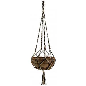 Suspension macramé bicolore en jute Fibres naturelles - 1 x 120 x 1 cm