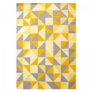 Tapis kilim SCANDIN Jaune - 140 x 190 cm