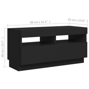 Meuble tv 3009233 Noir - Largeur : 80 cm