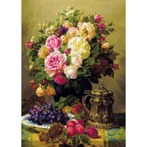 Puzzle Stillleben mit Rosen 1000 Teile Papier - 24 x 5 x 34 cm