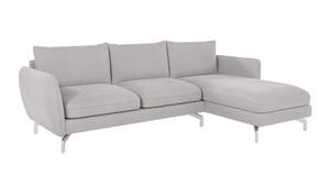 Modernes Ecksofa Avanti Silber - Armlehne beidseitig montierbar - Ecke davorstehend rechts