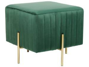 Tabouret DAYTON Vert foncé - Doré - Vert - 48 x 41 cm